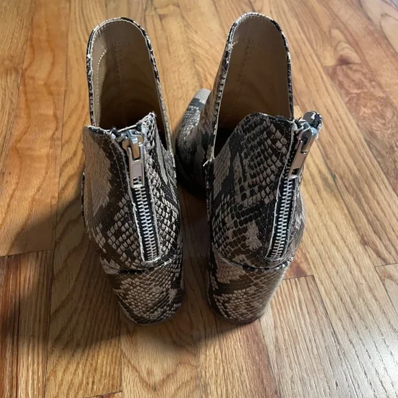 Steve Madden- Snake Print, Block Heel Ankle Boots - Picture 5 of 5